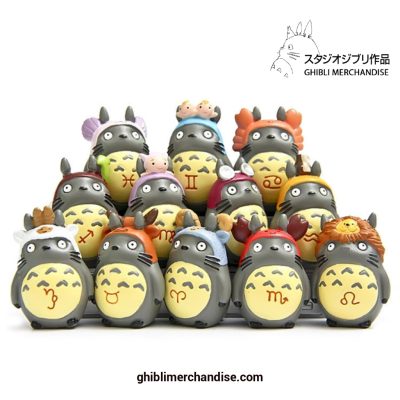 12Pcs/lot Totoro Hat Cute Figurines Toys