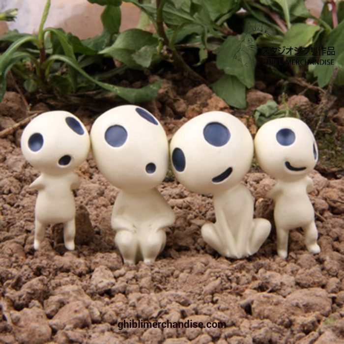 4Pcs/set Princess Mononoke Tree Spirit Figures