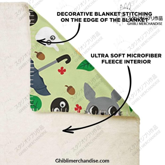 Cute Funny Totoro Microfleece Blanket Premium - Aop