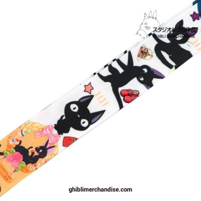 Cute Kikis Delivery Service Black Cat Lanyard