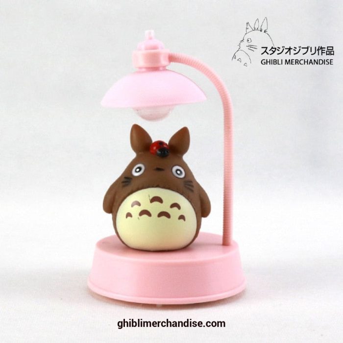 Cute Pink Totoro Music Night Lights Led Table Lamp Brown