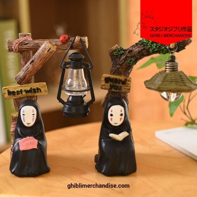 Cute Spirited Away No Face Man Led Lamp Resin Figure