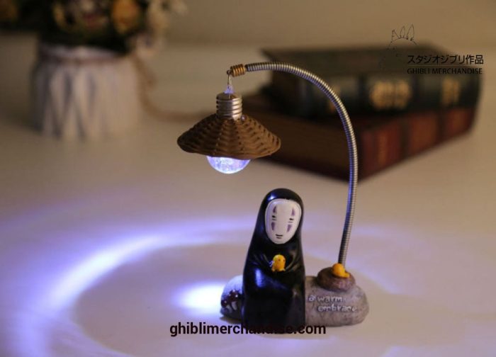 Cute Spirited Away No Face Man Led Lamp Resin Figure