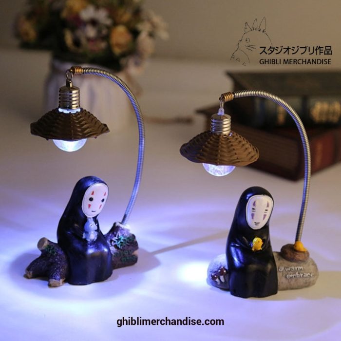 Cute Spirited Away No Face Man Led Lamp Resin Figure