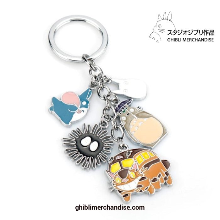 Cute Studio Ghibli Characters Alloy Pendant Keychain 3