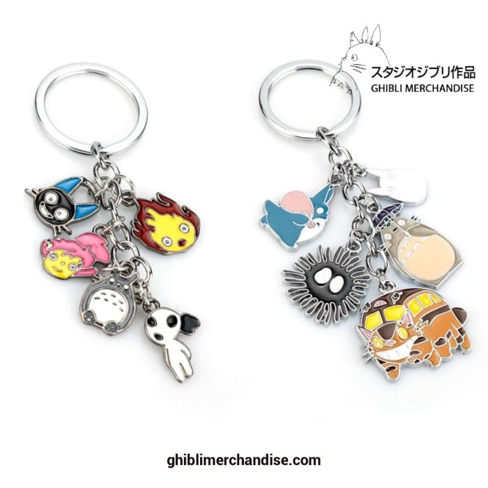 Cute Studio Ghibli Characters Alloy Pendant Keychain