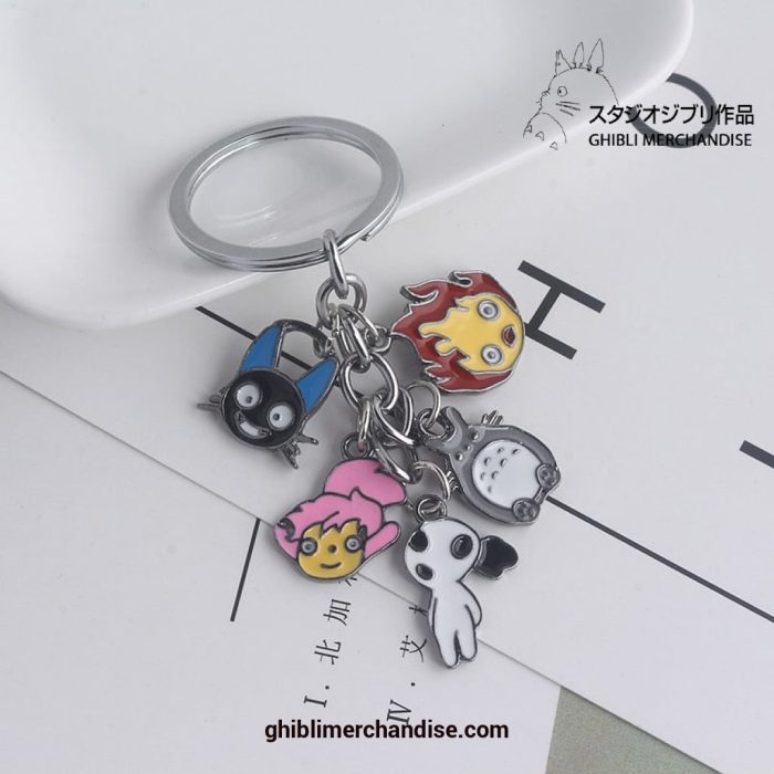 Cute Studio Ghibli Characters Alloy Pendant Keychain