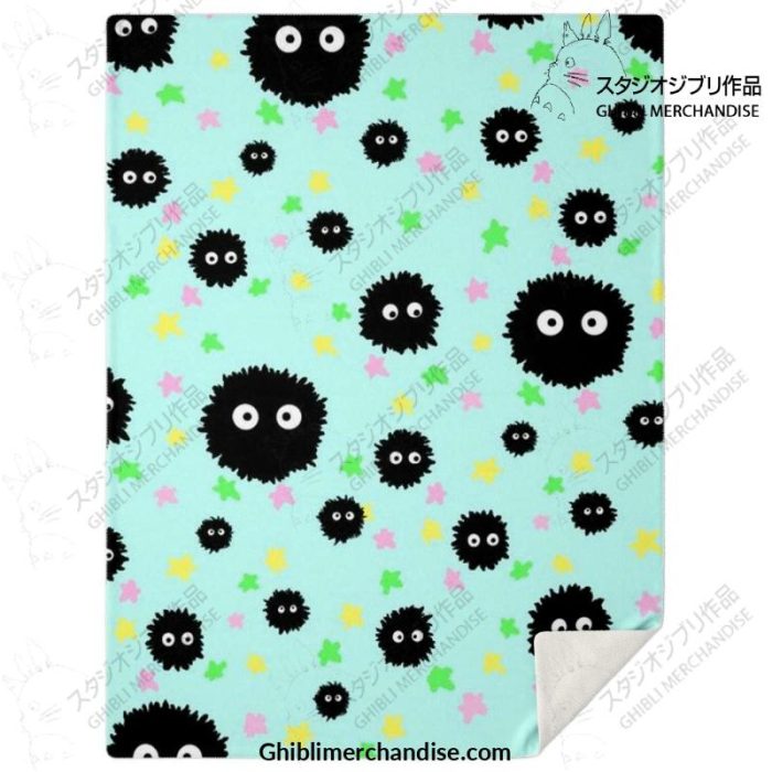 Cute Susuwatari Star Microfleece Blanket M Premium - Aop