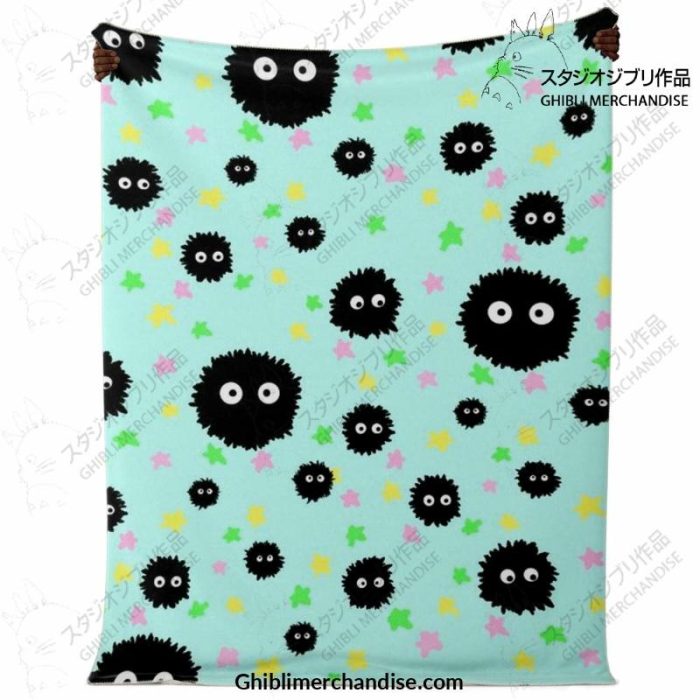 Cute Susuwatari Star Microfleece Blanket Premium - Aop