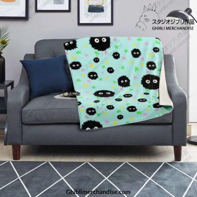 Cute Susuwatari Star Microfleece Blanket Premium - Aop