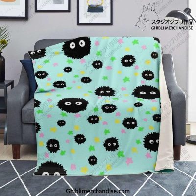 Cute Susuwatari Star Microfleece Blanket Premium - Aop