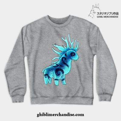 Forest Spirit Night Chibi Crewneck Sweatshirt Gray / S