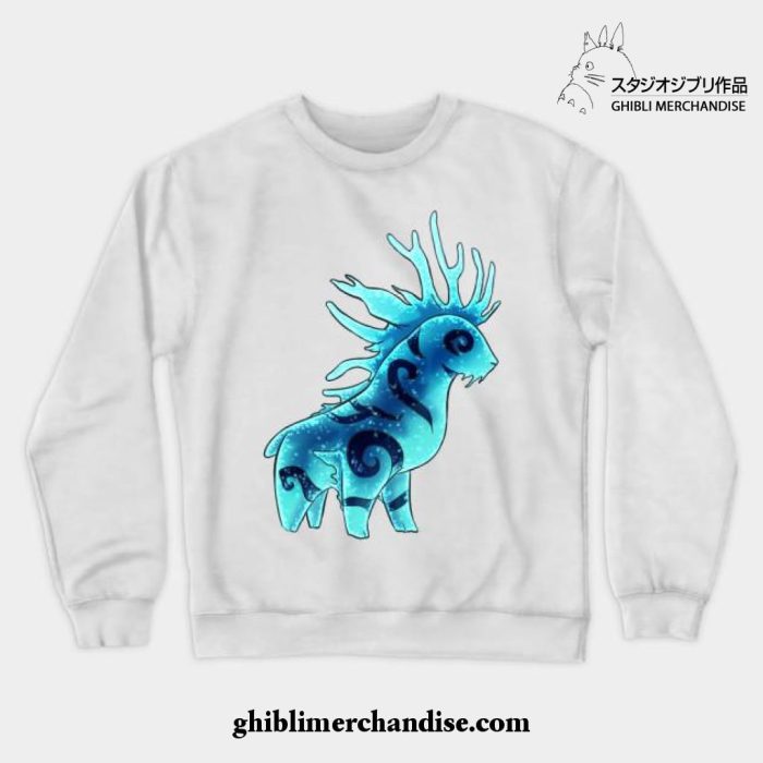 Forest Spirit Night Chibi Crewneck Sweatshirt White / S