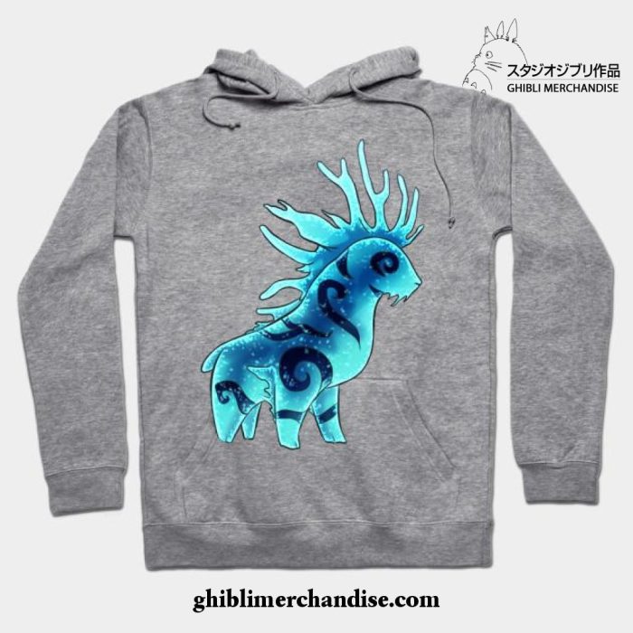 Forest Spirit Night Chibi Hoodie Gray / S