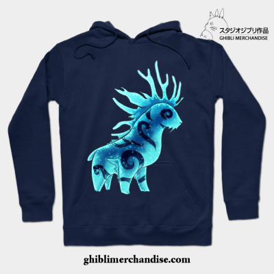 Forest Spirit Night Chibi Hoodie Navy Blue / S