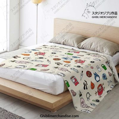 Ghibli Chibi Character Microfleece Blanket Premium - Aop