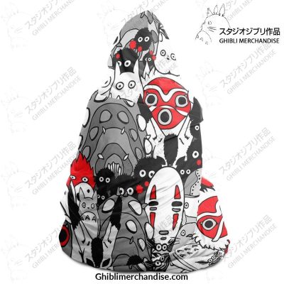 Ghibli Face Character 3D Hooded Blanket - Aop