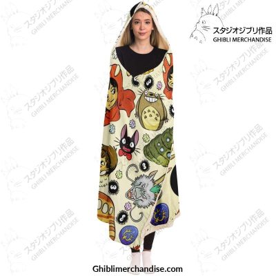 Ghibli Full Character 3D Hooded Blanket - Aop