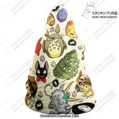 Ghibli Full Character 3D Hooded Blanket - Aop