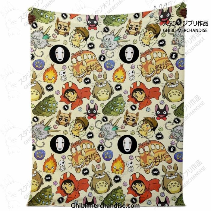 Ghibli Full Character 3D Microfleece Blanket Premium - Aop