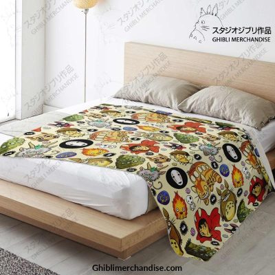 Ghibli Full Character 3D Microfleece Blanket Premium - Aop