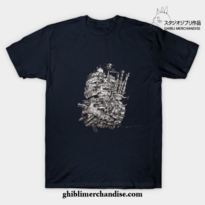 Howl_S Moving Castle T-Shirt Navy Blue / S