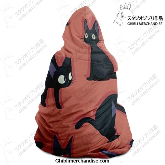 Jiji Black Cat Hooded Blanket - Aop