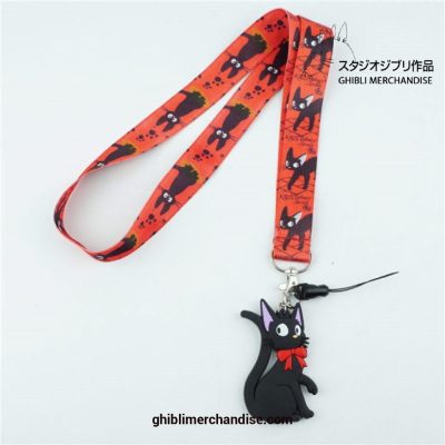 Kikis Delivery Service Jiji Black Cat Red Neck Strap Lanyard 5