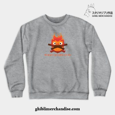 My Heart Only Burns For You Crewneck Sweatshirt Gray / S