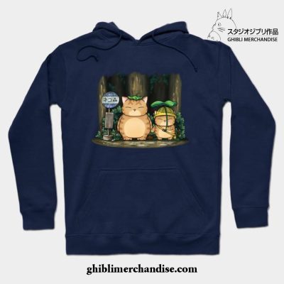 My Neighbor Fat Cat Hoodie Navy Blue / S