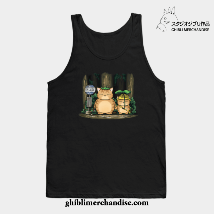 My Neighbor Fat Cat Tank Top Black / S