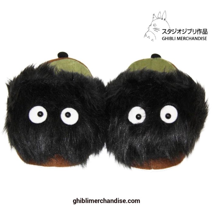 My Neighbor Totoro Black Briquette Plush Slippers