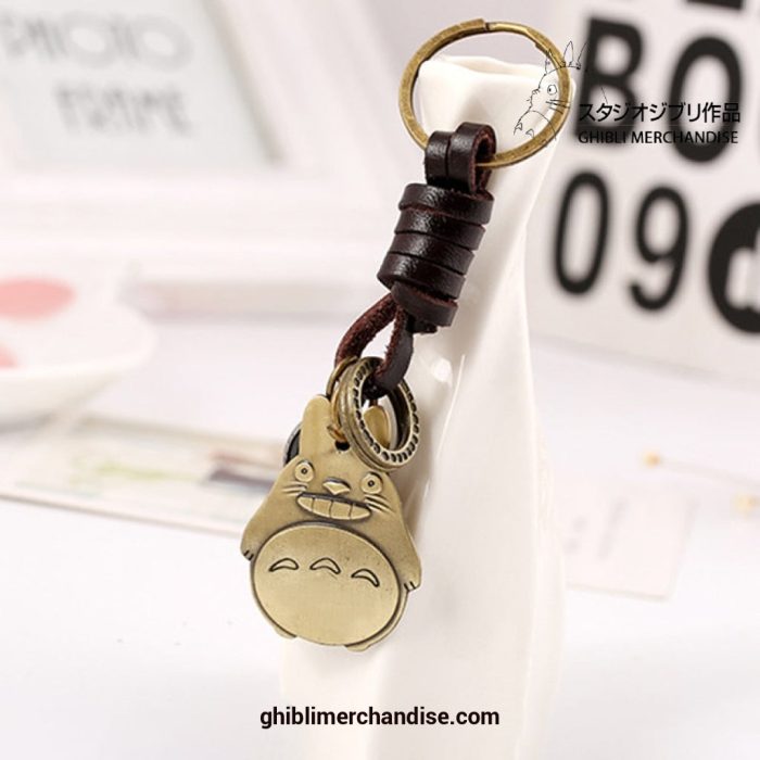 New Fashion Cute Totoro Keychain Leather Keyring