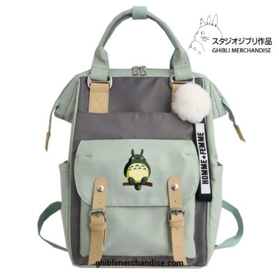 New Harajuku Totoro Waterproof Nylon Backpack Green