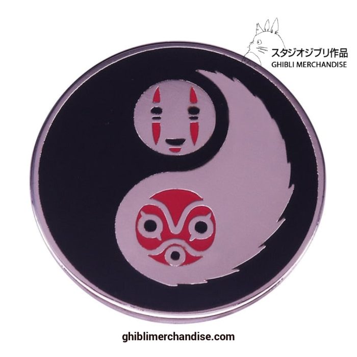 No Face & Princess Mononoke Brooch Round Badge 02