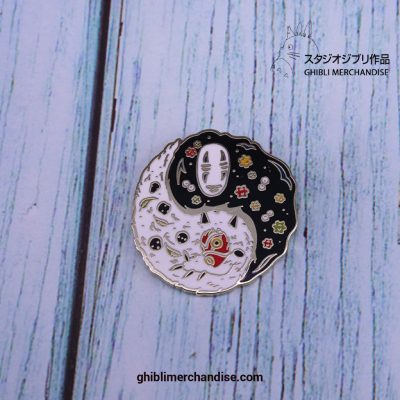 No Face & Princess Mononoke Brooch Round Badge