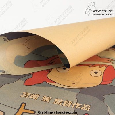 Ponyo on The Cliff Kraft Paper Poster