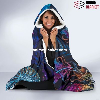 Sea Creatures Ponyo Hooded Blanket