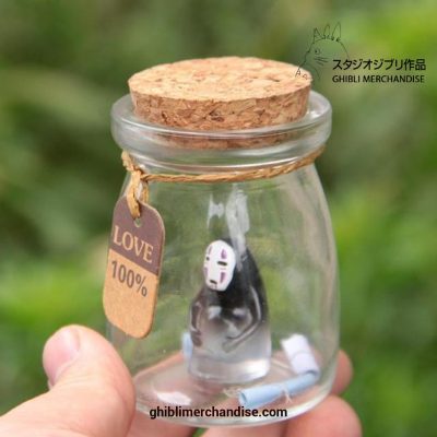 Spirited Away No Face Man Glass Bottle B