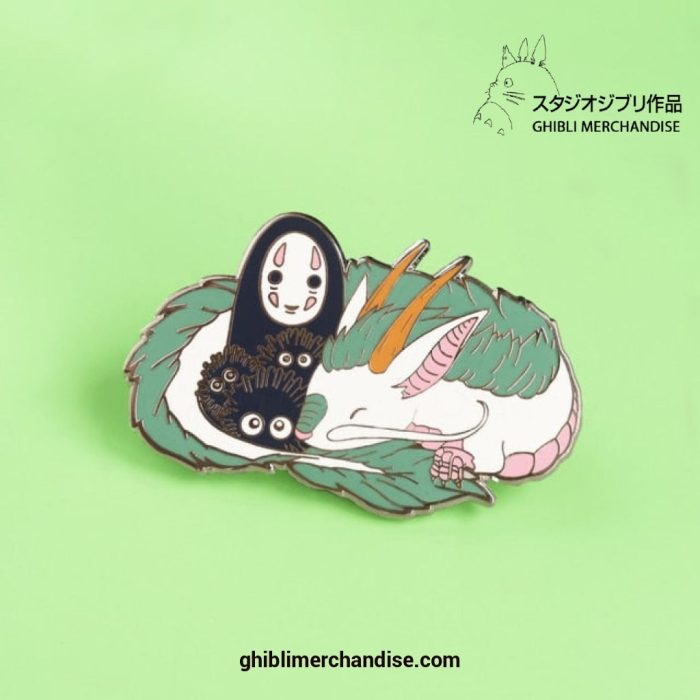 Spirited Away No Face Man White Dragon Hard Enamel Pin