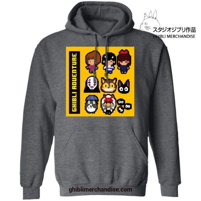 8 Bit Ghibli Adventures Hoodie Gray / S