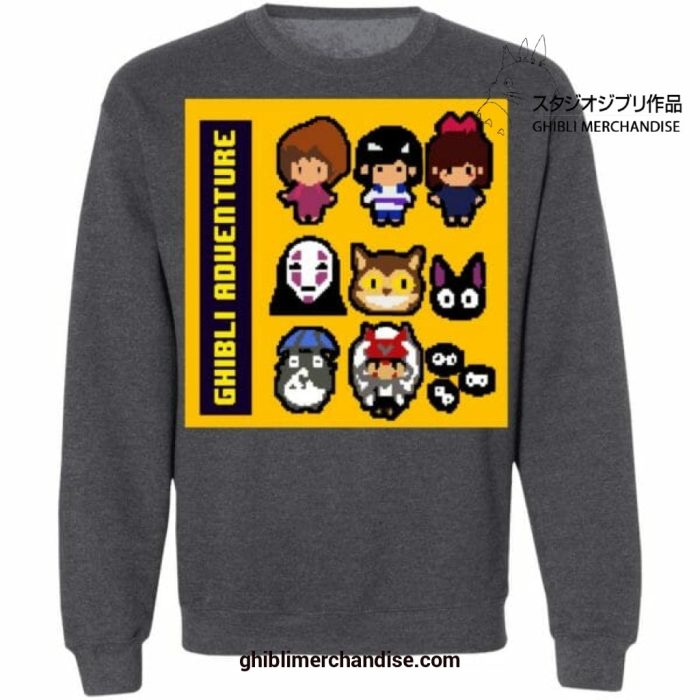 8 Bit Ghibli Adventures Sweatshirt Gray / S