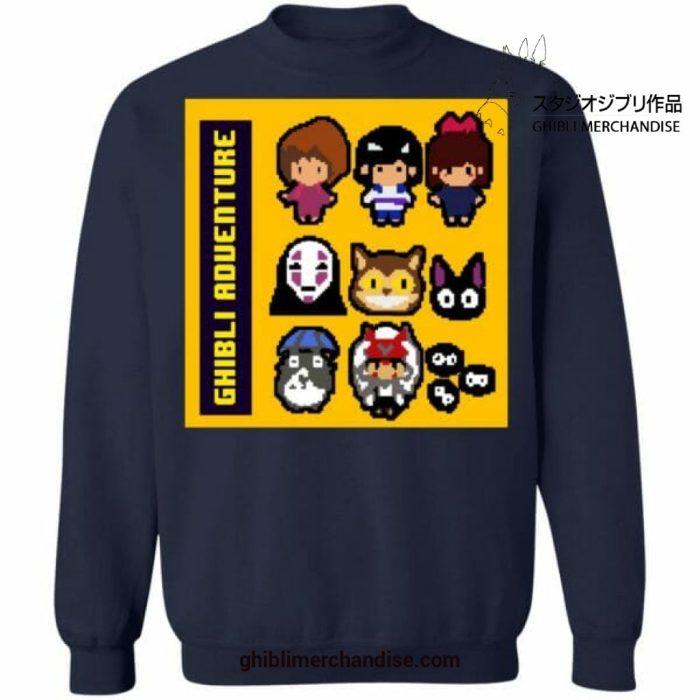 8 Bit Ghibli Adventures Sweatshirt Navy Blue / S