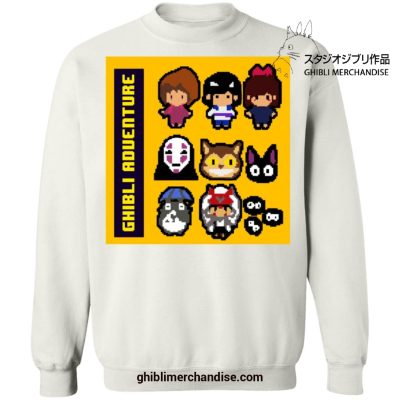 8 Bit Ghibli Adventures Sweatshirt White / S