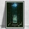 Princess Mononoke Night Forest Wall Art Home Decor - Studio Ghibli Store