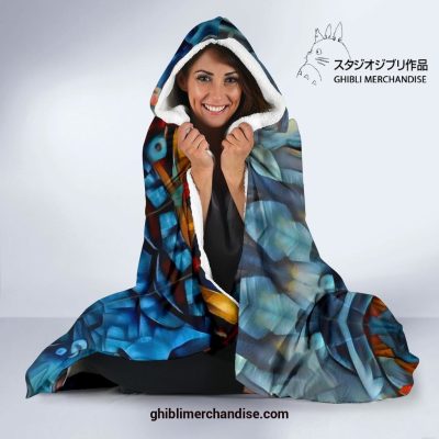 Abstract Spirited Away Hooded Blanket