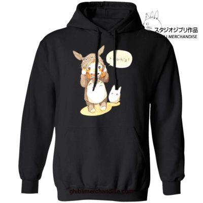 Baby Totoro And Mei Hoodie Black / S