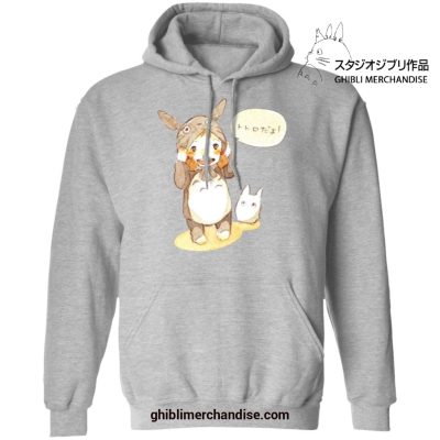 Baby Totoro And Mei Hoodie Gray / S