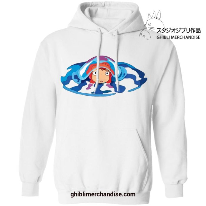 Cute Ponyo First Trip Hoodie White / S