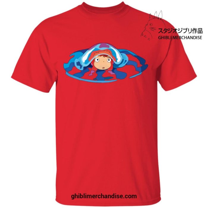 Cute Ponyo First Trip T-Shirt Red / S